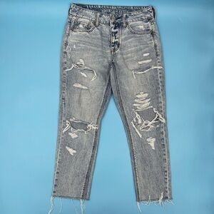 American Eagle “Tomgirl” Distressed Jeans